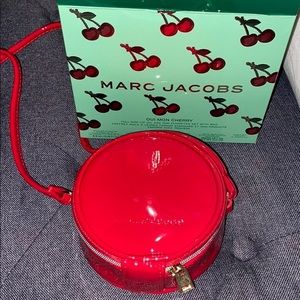 Mini red round Marc jacobs purse